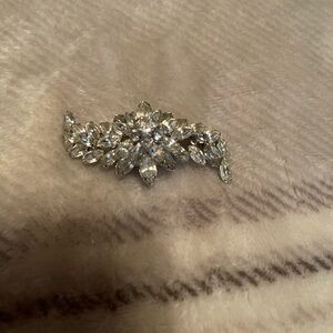 Sparkling Crystal Floral Brooch